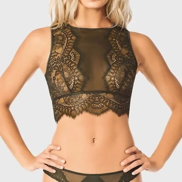 La SENZA Other - ☆NWOT☆ ~  La Senza Small Olive Green Lace Bralette